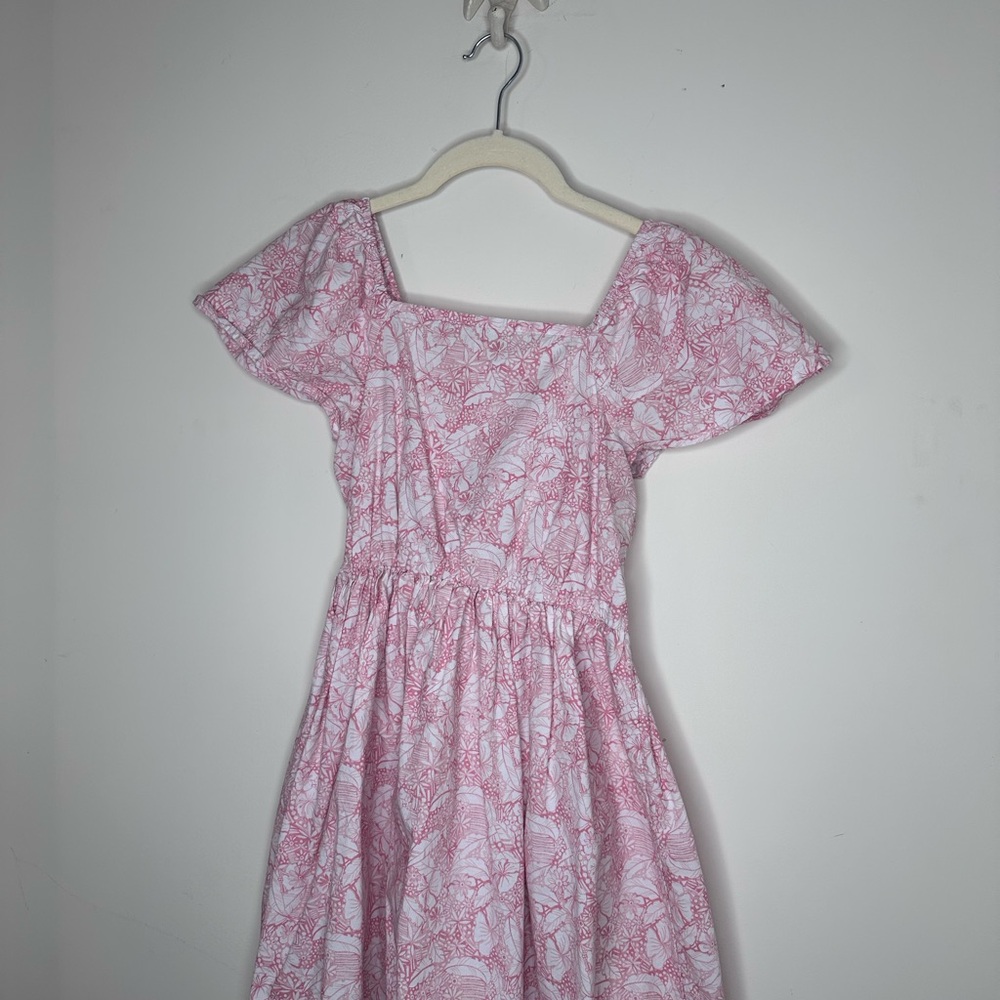 Melrose and Market Pink and White Smocked Sundress